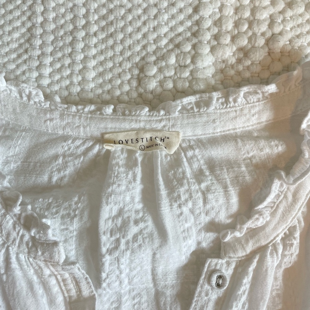 Lovestitch Ivory Textured Blouse - Picture 2 of 3
